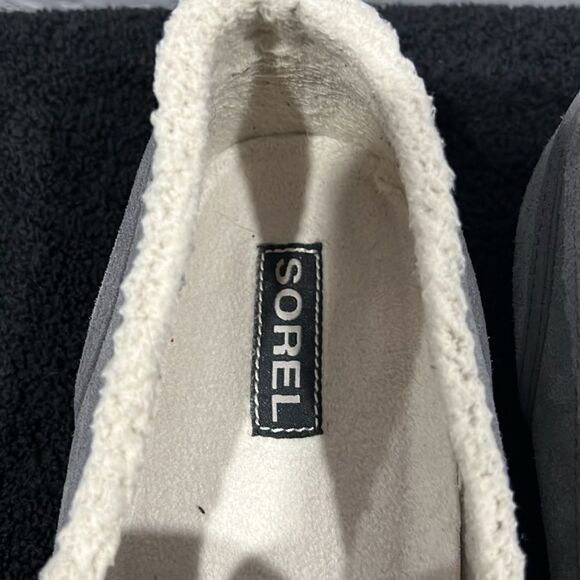 🔥🔥SOREL “DUDE MOC” Gray Suede Slippers Slip-On Loafers - Men Sz 12 - EXCELLENT - Picture 7 of 12